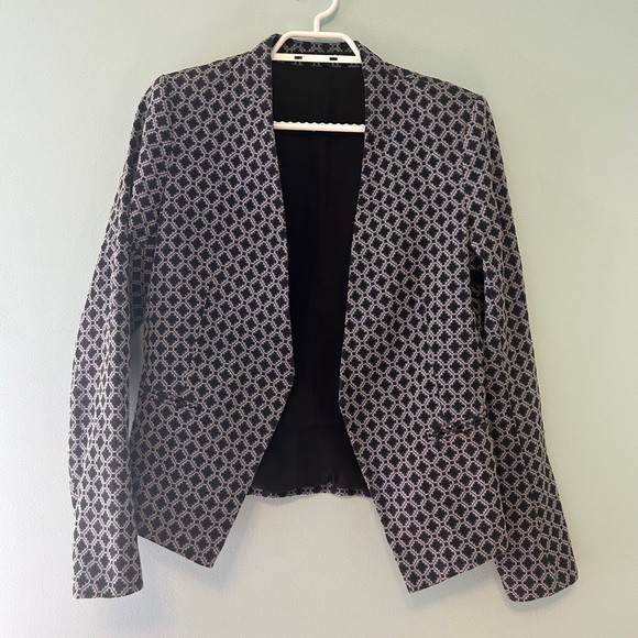 Theory Blue Black Pattern Lanai Blazer 8 (US size 4). - Picture 5 of 7